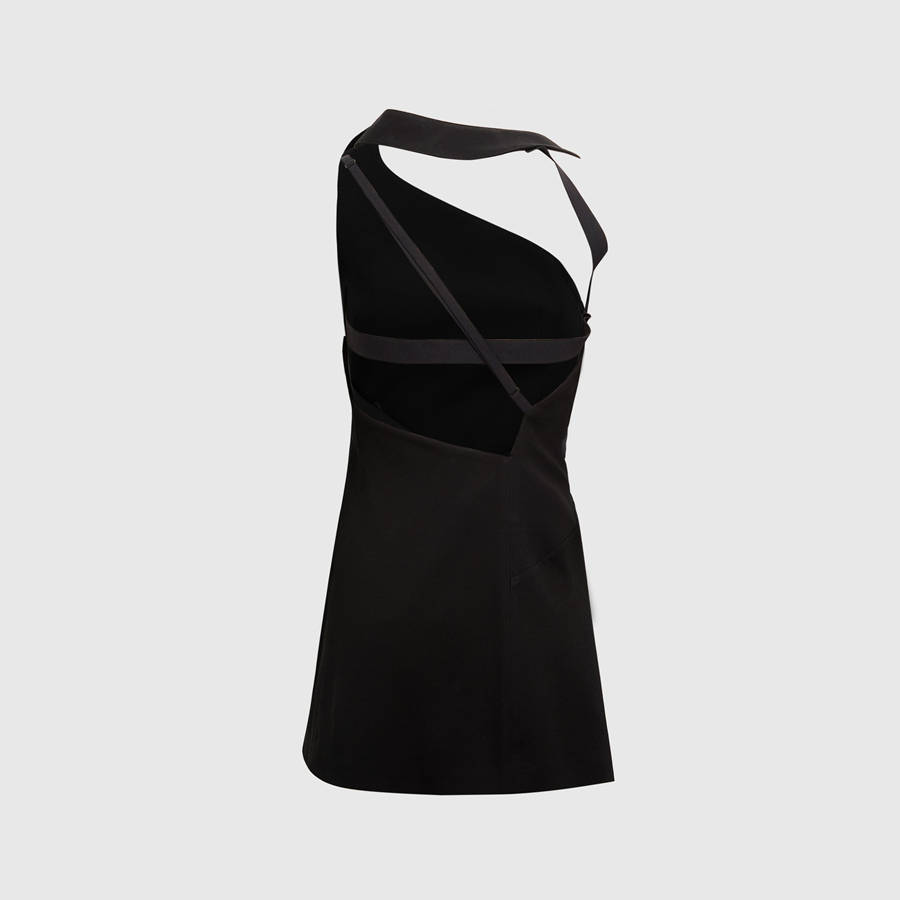 Black Women Kith Hyein Seo Halter Dress | 3168-ENFXT