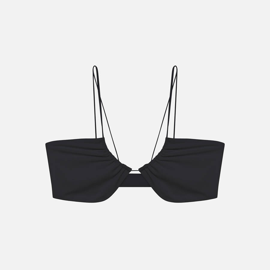 Black Women Kith JADE Micro Kora Top Swim | 9162-VDMKB