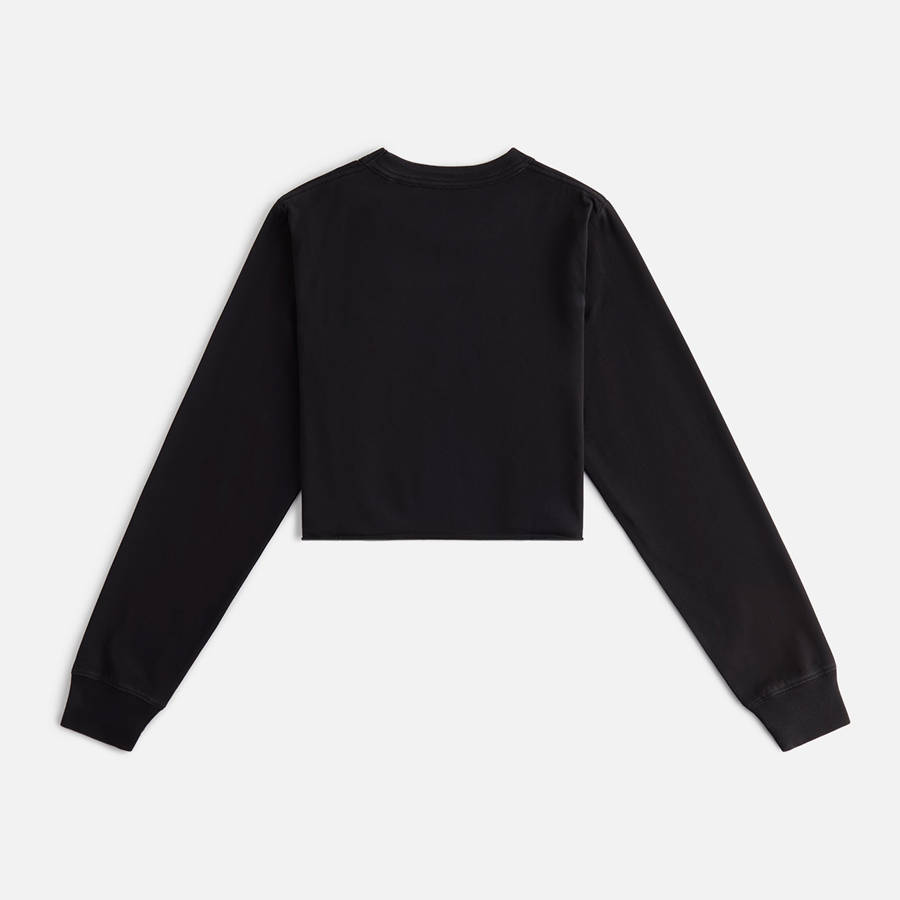 Black Women Kith Lucy Cropped Long Sleeve II T-Shirt | 2967-UXBQP