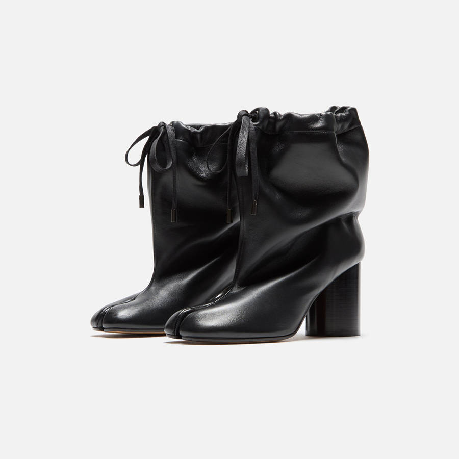 Black Women Kith Maison Margiela WMNS Drawstring Tabi Ankle Boots | 5981-SNWOB