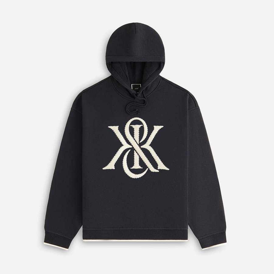 Black Women Kith Maverick Magnified Crest Hoodie | 4689-JGYFN
