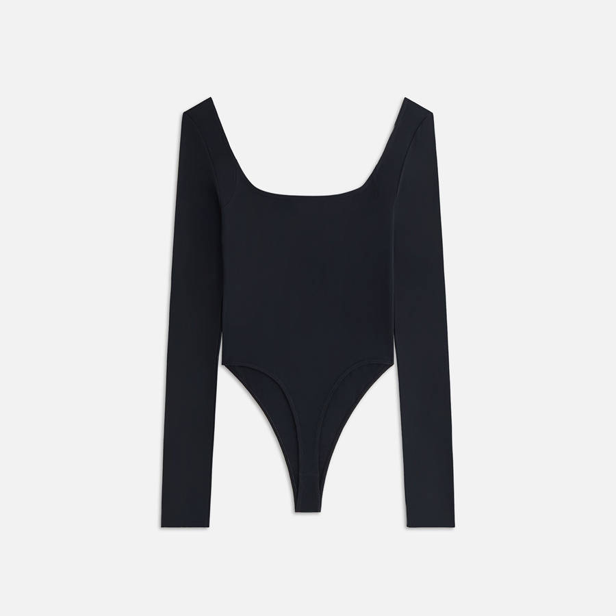 Black Women Kith Modal Ballet Bodysuit | 6495-VTAGS