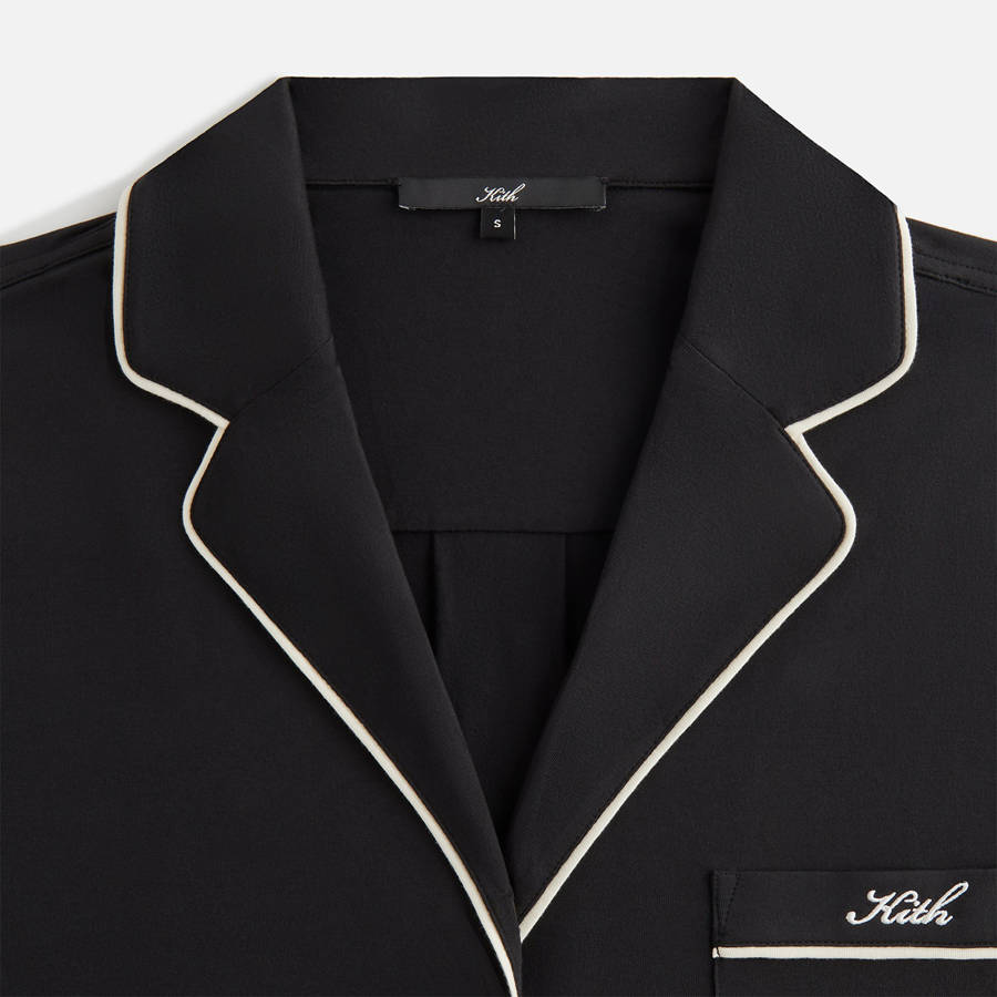Black Women Kith Modal Sleep Shirt Underwear | 6270-VFMTA