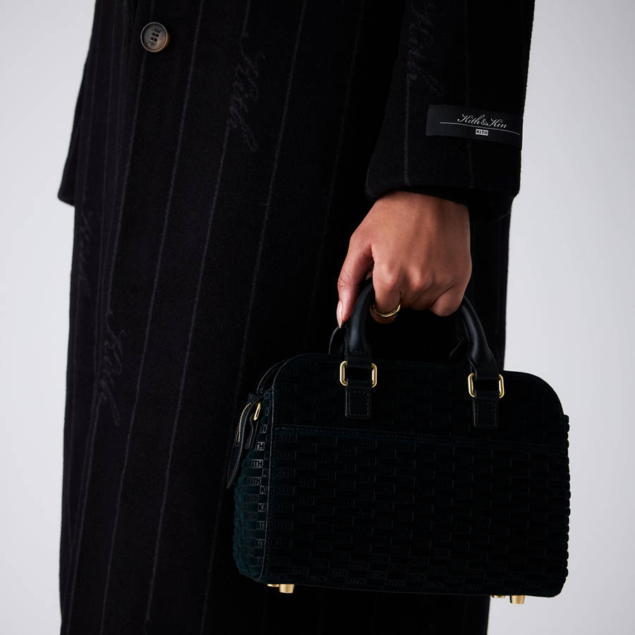Black Women Kith Monogram Suede Mini Document Bags | 3685-PYCUG