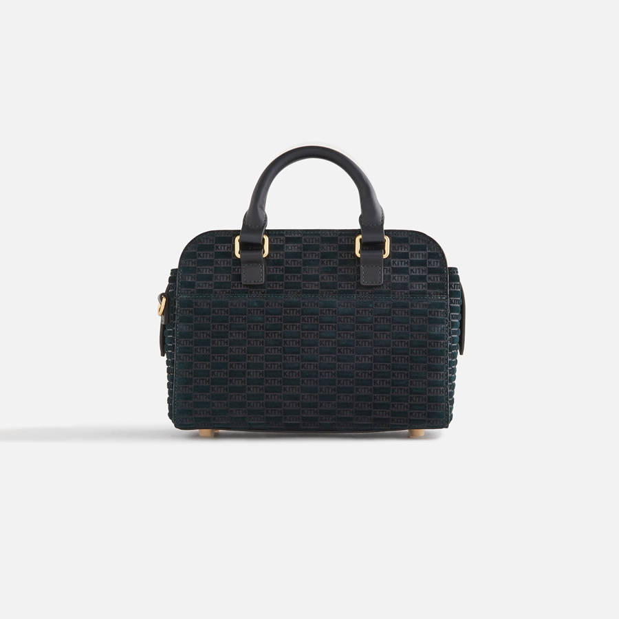Black Women Kith Monogram Suede Mini Document Bags | 3685-PYCUG