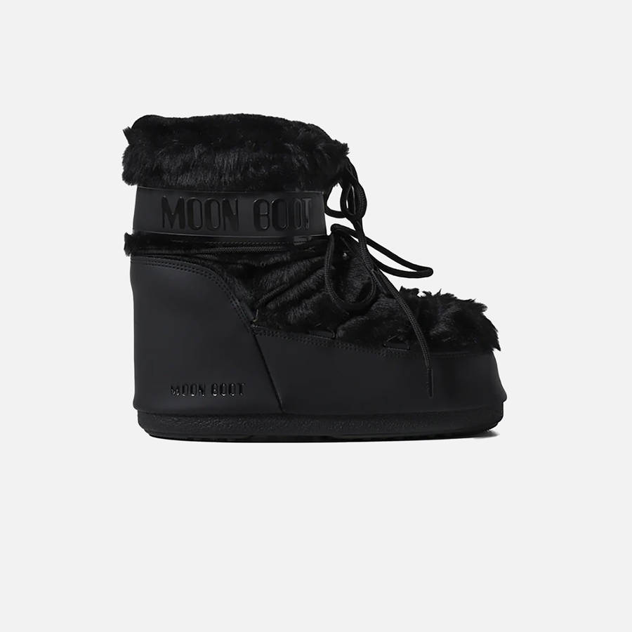 Black Women Kith Moon Icon Low Faux Fur Boots | 4895-ODZFT