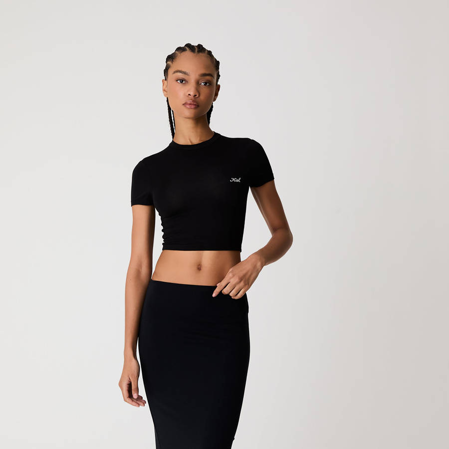 Black Women Kith Mulberry III Modal Tee Underwear | 9537-BOSEL