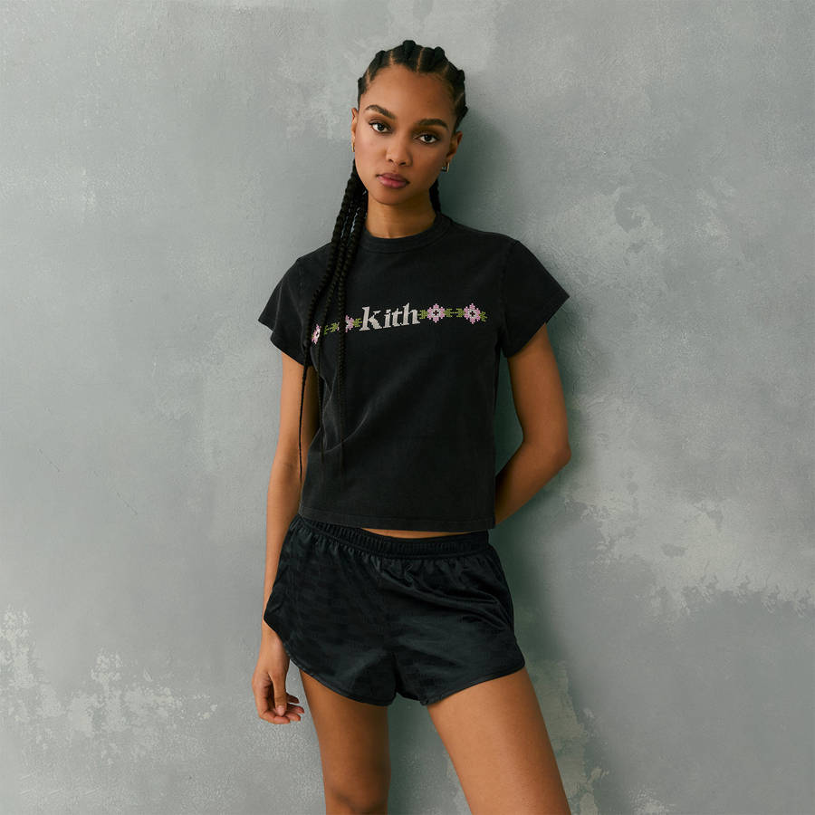 Black Women Kith Mulberry Needlepoint Vintage T-Shirt | 8920-EBPGA