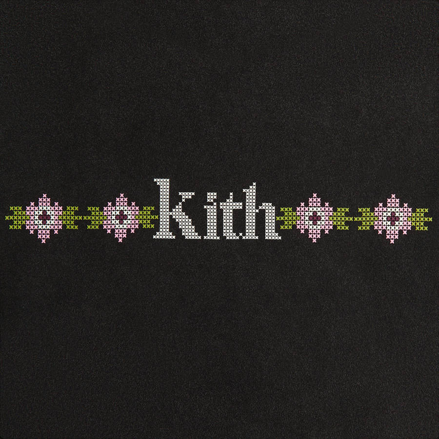 Black Women Kith Mulberry Needlepoint Vintage T-Shirt | 8920-EBPGA