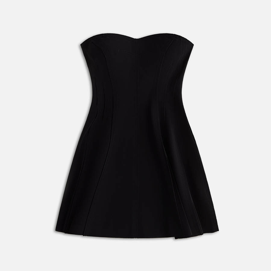 Black Women Kith Norma Kamali Strapless Grace Mini Dress | 6073-DNBPL
