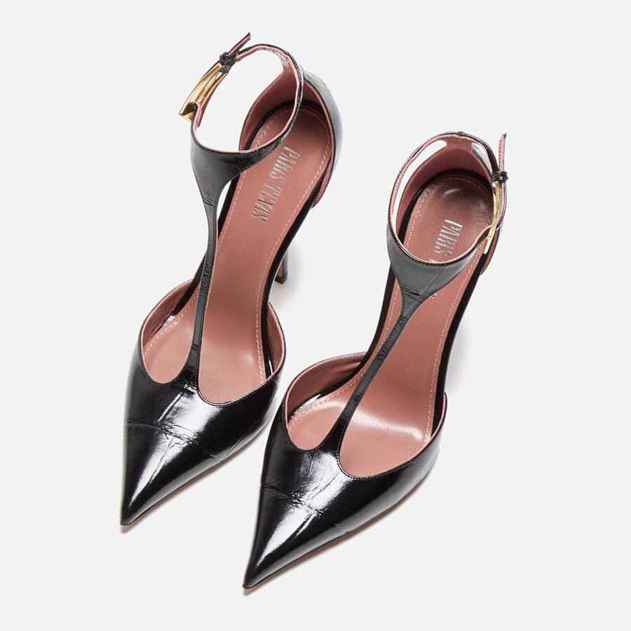 Black Women Kith Paris Texas Jessica T-Strap Pump 105 Heels | 5948-UTERG