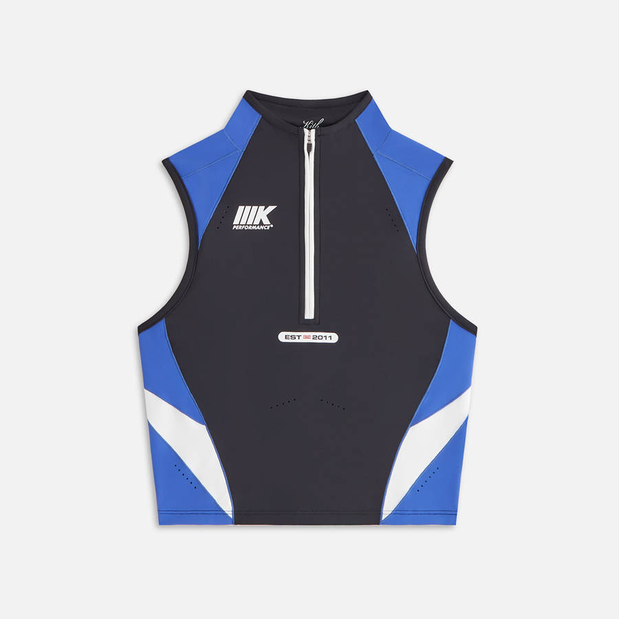 Black Women Kith Peryn Panelled Half Zip Tank Top Shirts | 9047-WBZJG