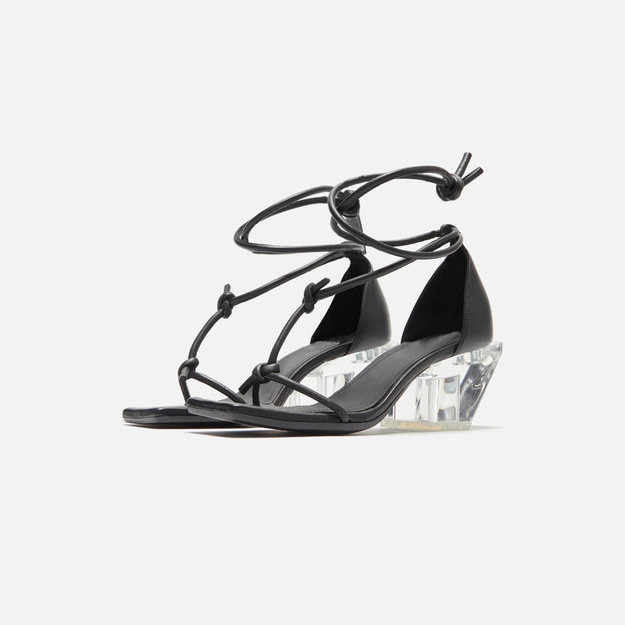 Black Women Kith Rick Owens Sliver Sandal Heels | 8947-YVQUK