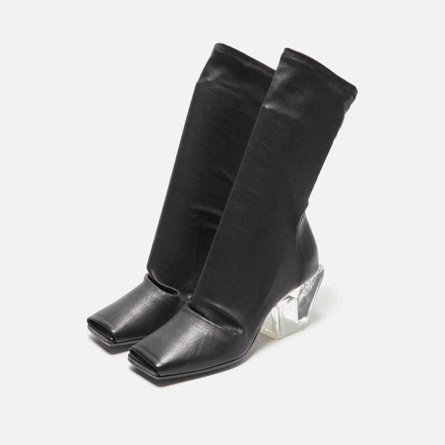 Black Women Kith Rick Owens Stretch Sliver Heels | 2590-TLNPK