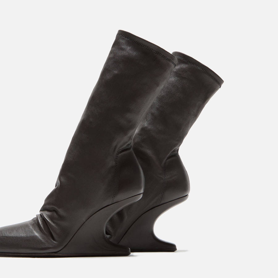 Black Women Kith Rick Owens WMNS Cantilever 8 Wedge Ankle Boots | 9267-QEUBI