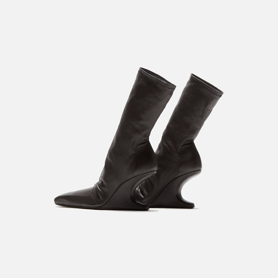 Black Women Kith Rick Owens WMNS Cantilever 8 Wedge Ankle Boots | 9267-QEUBI