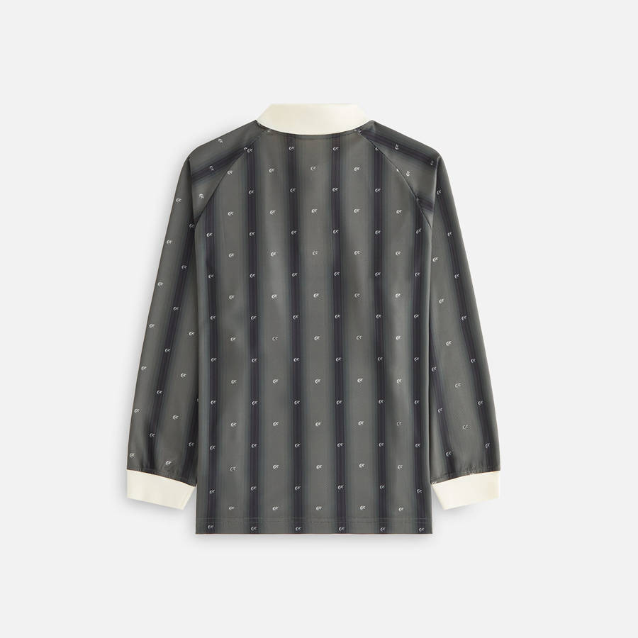 Black Women Kith Ridley Polo Monogram Long Sleeve Jersey Shirts | 7465-QFLGW
