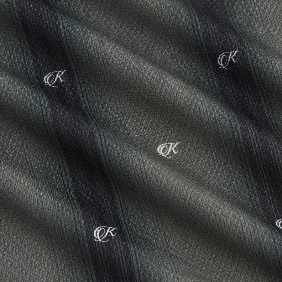 Black Women Kith Ridley Polo Monogram Long Sleeve Jersey Shirts | 7465-QFLGW