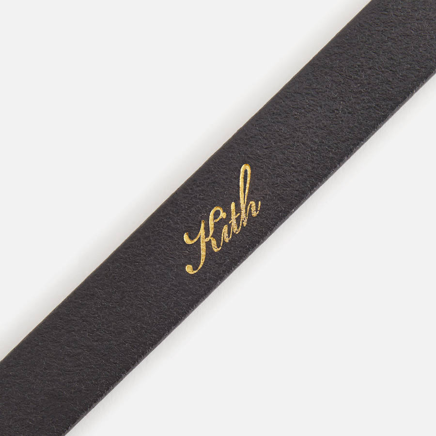 Black Women Kith Round Buckle Leather Belts | 0589-XNZFH
