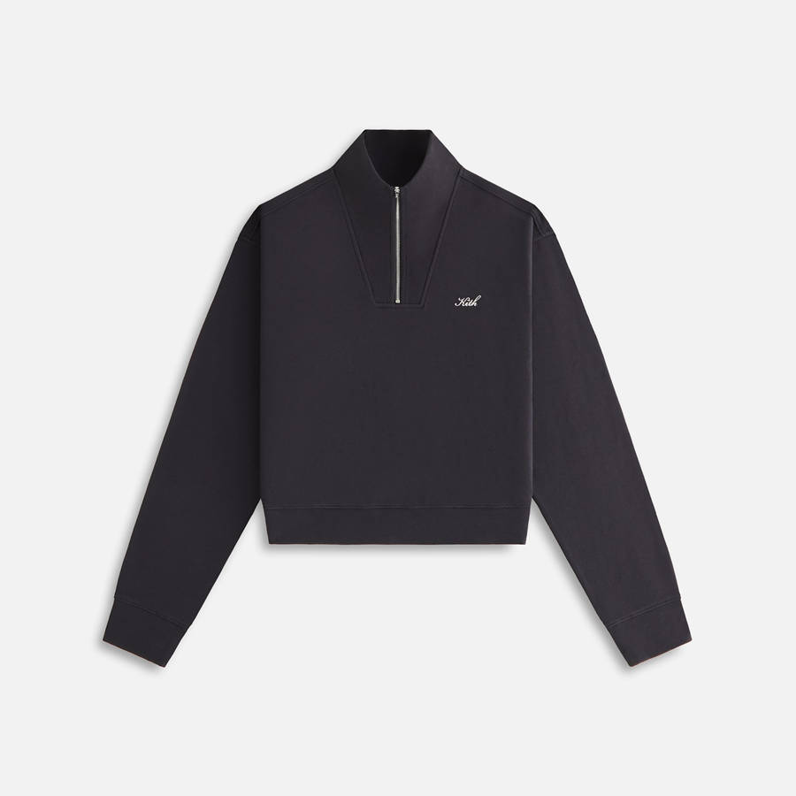 Black Women Kith Ryder Quarter Zip Sweatshirts | 4132-VIBGJ