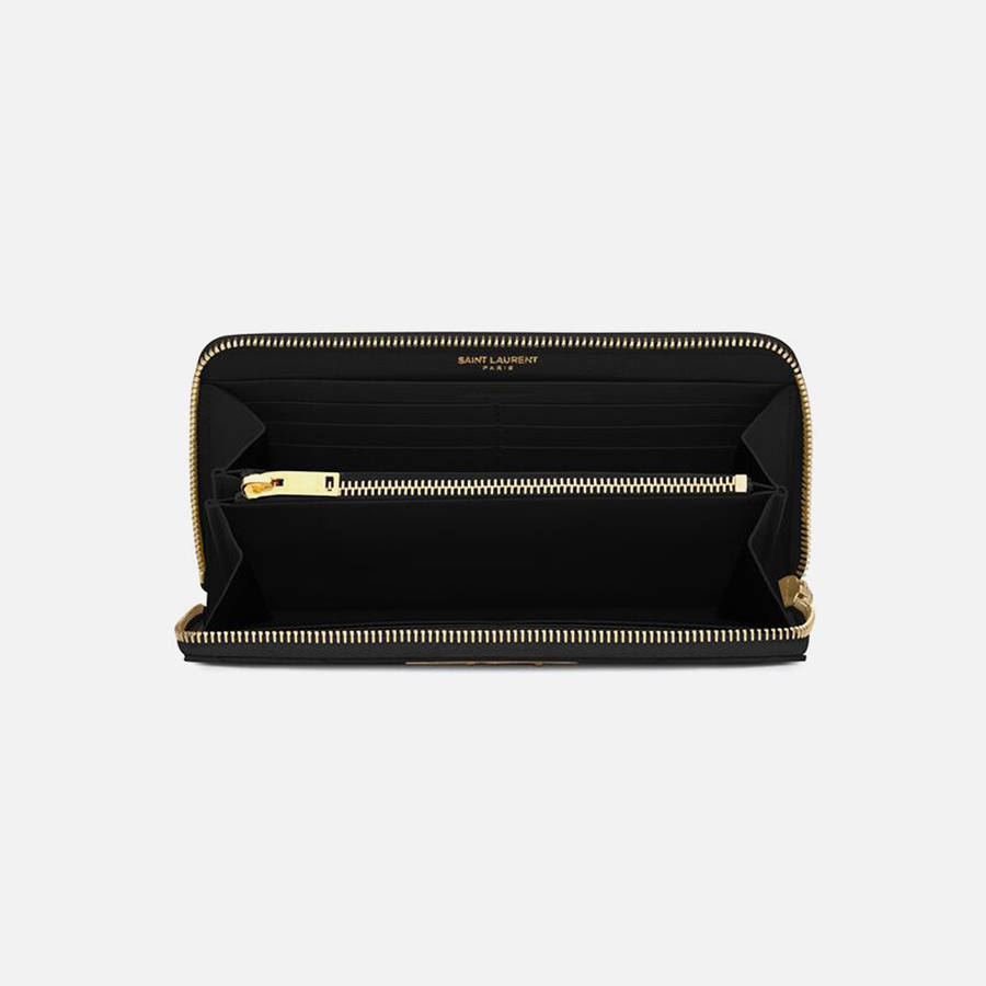Black Women Kith Saint Laurent YSL (117Y) Mono Wallet Wallets | 1053-NVEQY