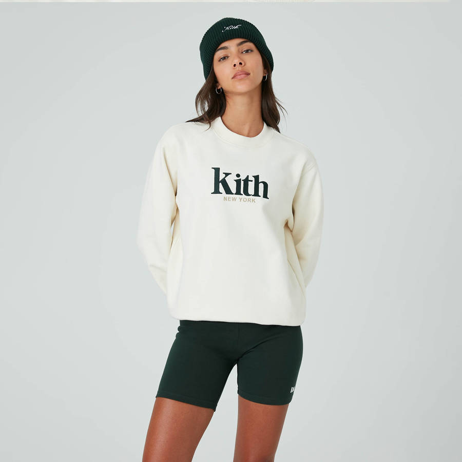 Black Women Kith Script Mia Beanie Headwear | 0728-DVMET