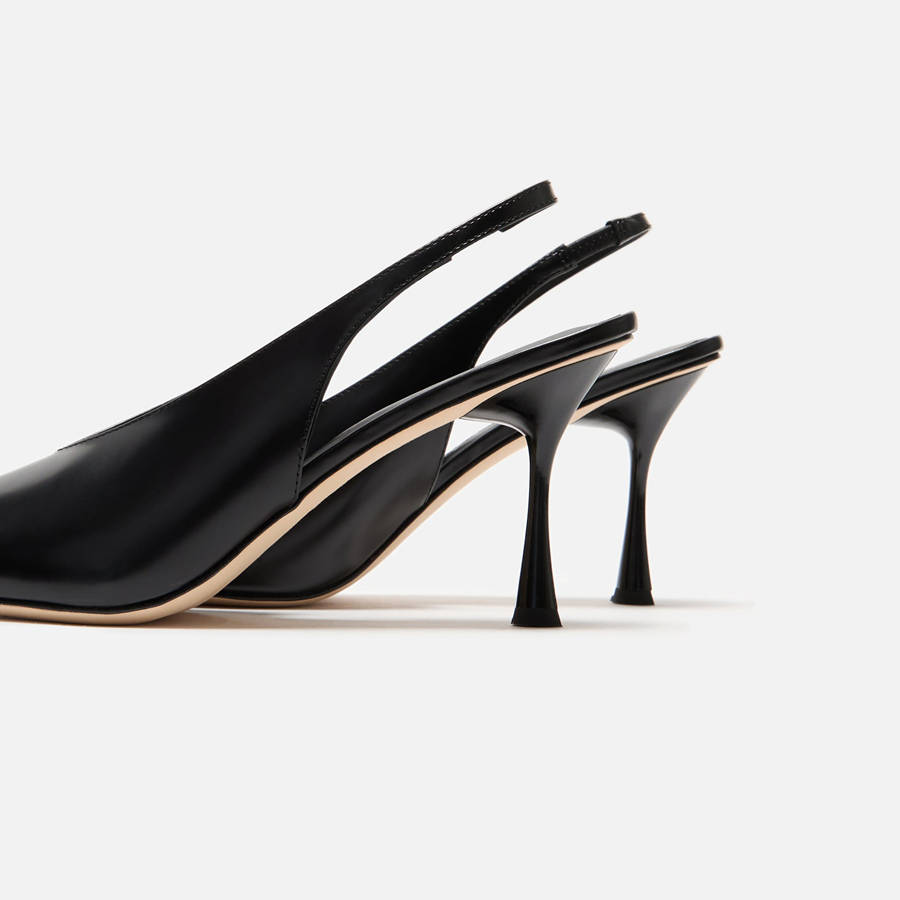 Black Women Kith Studio Amelia Razor 90 Slingback Heels | 7930-ISQJC