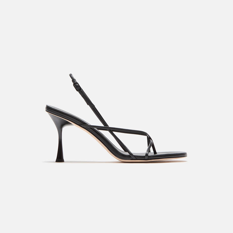 Black Women Kith Studio Amelia Wishbone 90 Heels | 2894-EABOK