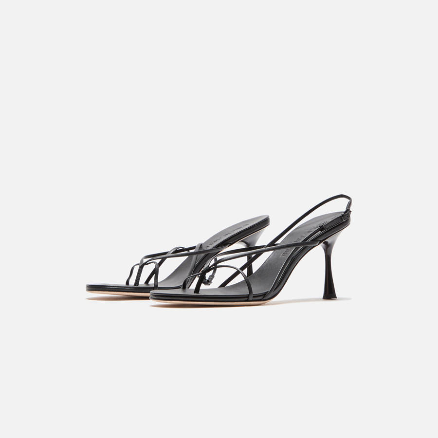 Black Women Kith Studio Amelia Wishbone 90 Heels | 2894-EABOK