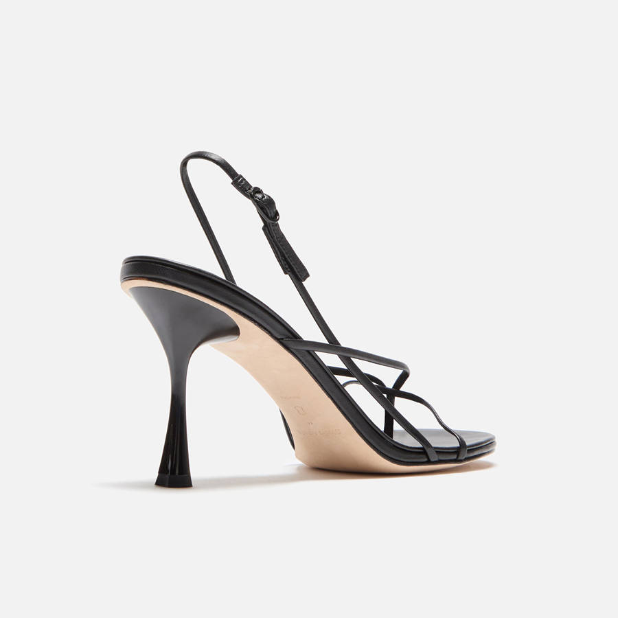 Black Women Kith Studio Amelia Wishbone 90 Heels | 2894-EABOK