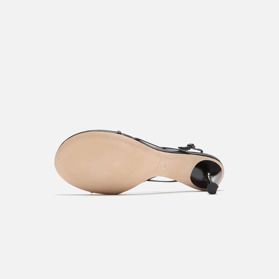 Black Women Kith Studio Amelia Wishbone 90 Heels | 2894-EABOK