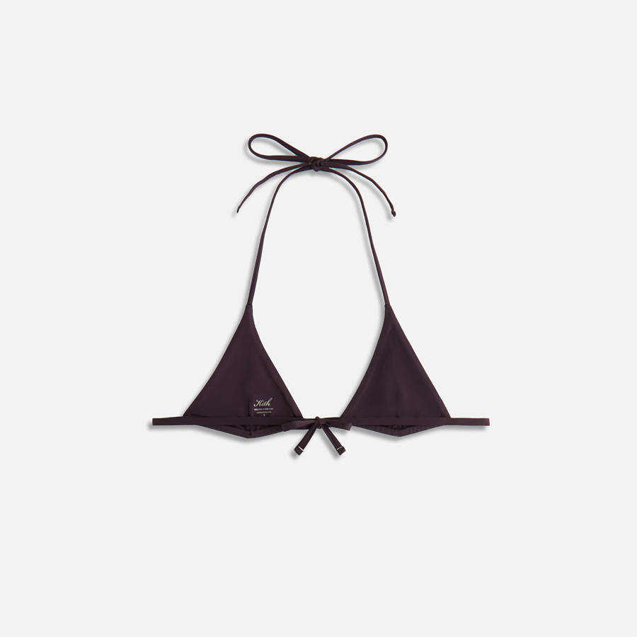 Black Women Kith Talia II Monogram Wave Tie Top Swim | 4193-OWPJE