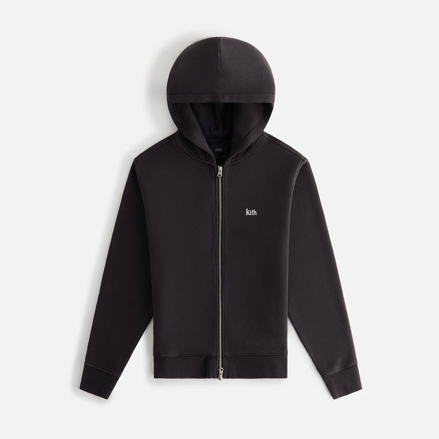 Black Women Kith Tanner Full Zip Hoodie Sweatshirts | 3210-KZISD