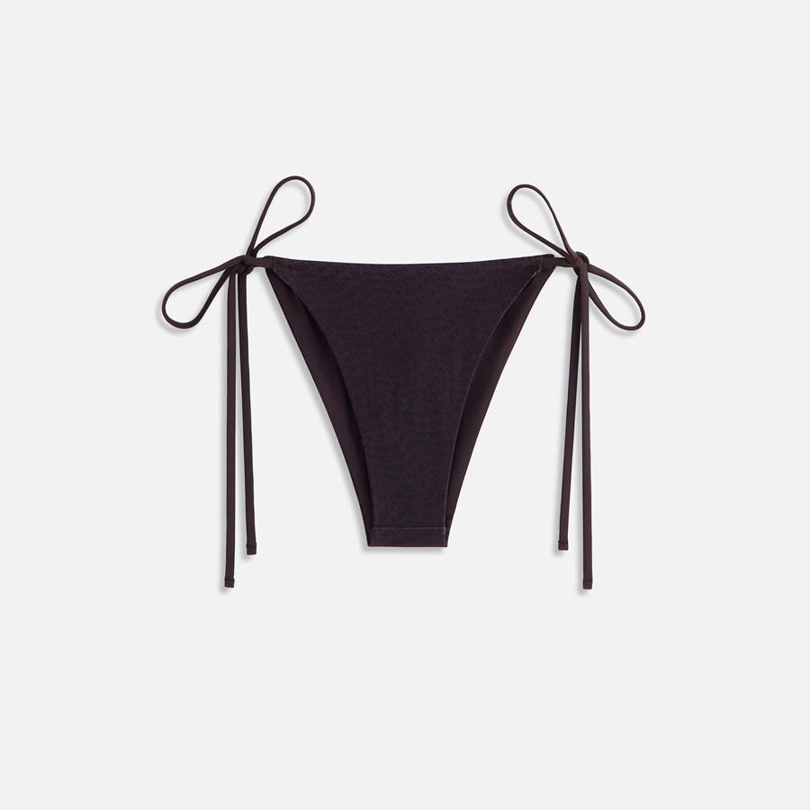 Black Women Kith Tova Monogram Wave Tie Bottom Swim | 4509-CWVTI