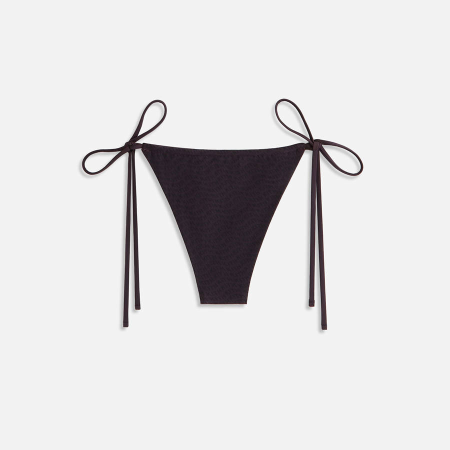 Black Women Kith Tova Monogram Wave Tie Bottom Swim | 4509-CWVTI