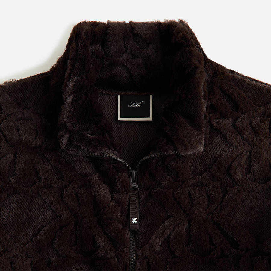Black Women Kith Waverly II Crest Fur Jackets | 1067-PRUBK