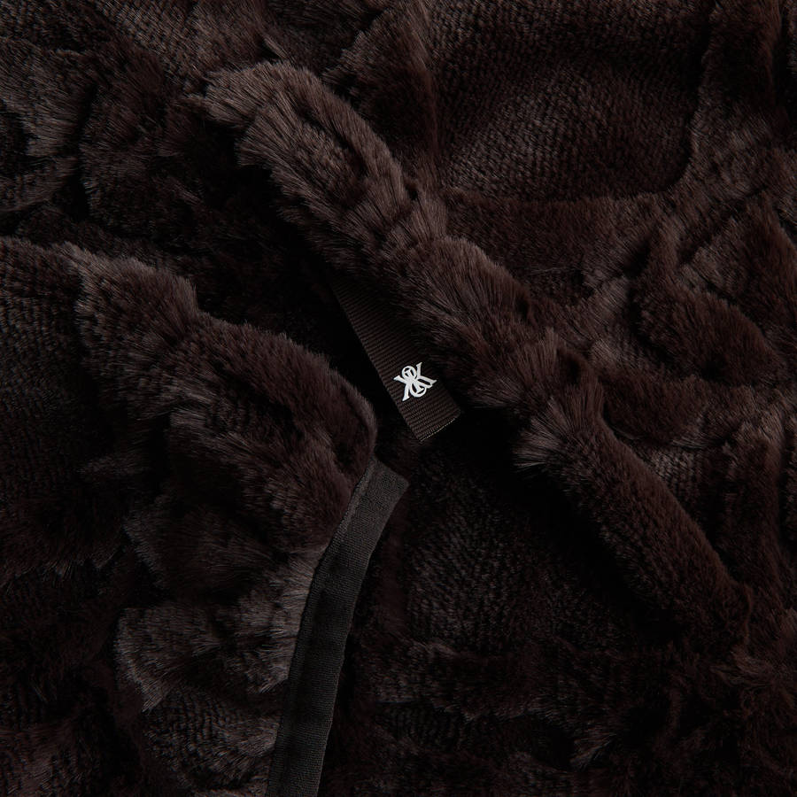 Black Women Kith Waverly II Crest Fur Jackets | 1067-PRUBK