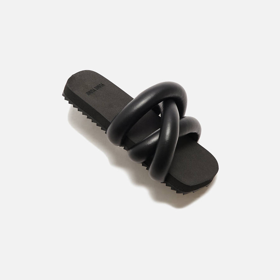 Black Women Kith Yume Yume Tyre Slide Sandals | 7126-BOKXM