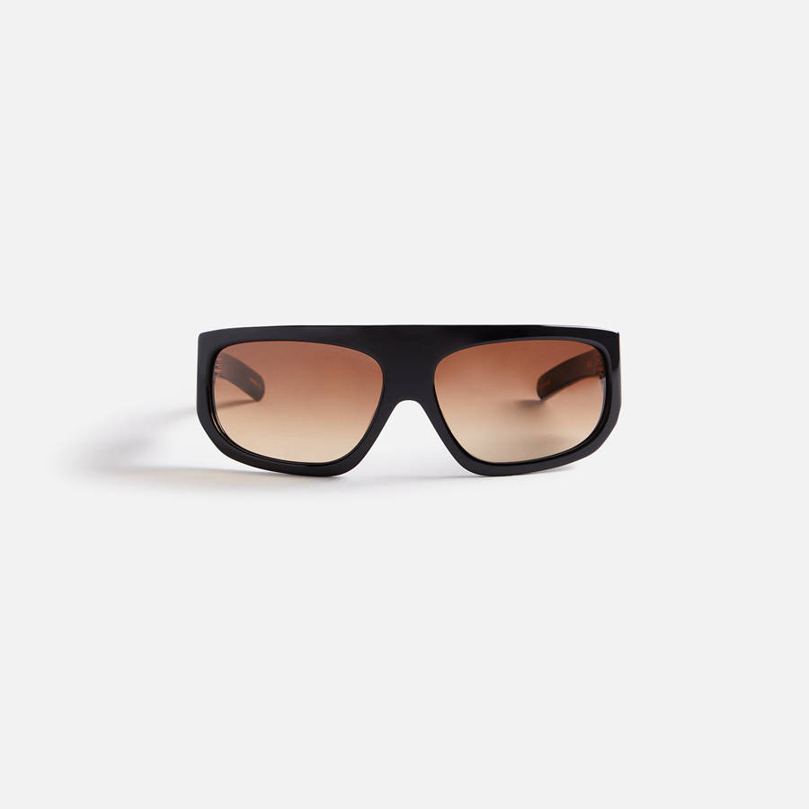 Black / Brown Men Kith Flatlist Farah Sunglasses | 5709-YCPAZ