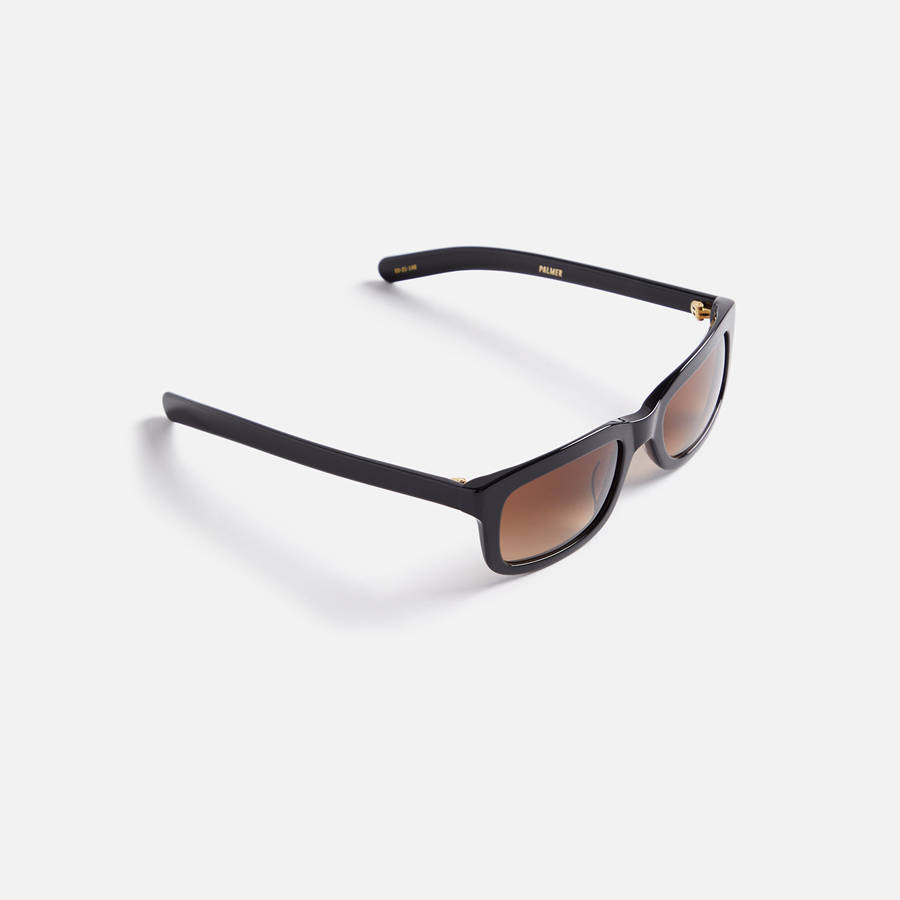 Black / Brown Men Kith Flatlist Palmer Sunglasses | 2356-CBPGH