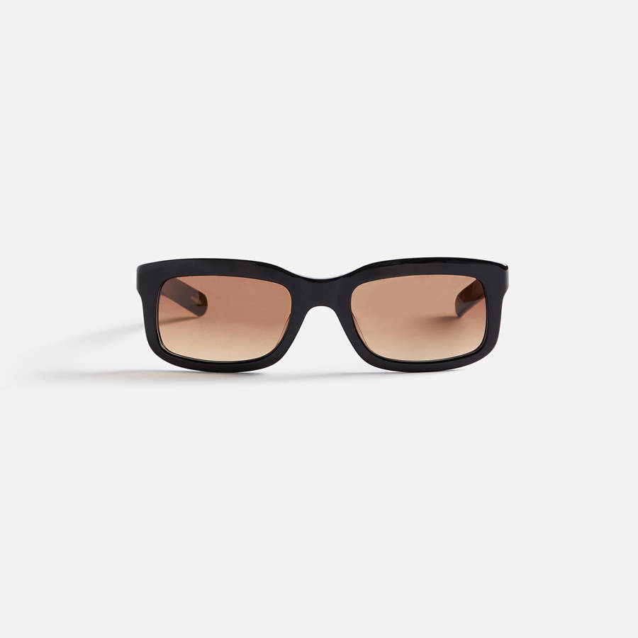 Black / Brown Men Kith Flatlist Palmer Sunglasses | 2356-CBPGH
