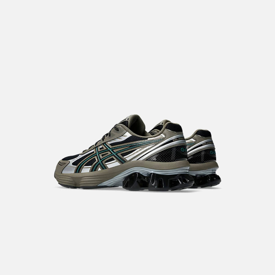 Black / Dark Grey Brown Men Kith ASICS Gel-Kinetic Fluent Sneakers | 4581-QULBF