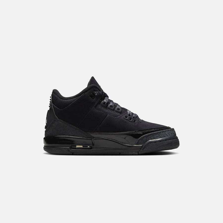 Black / Dark Grey Kids' Kith Jordan GS Air Jordan 3 Retro Sneakers | 1348-BOKDS