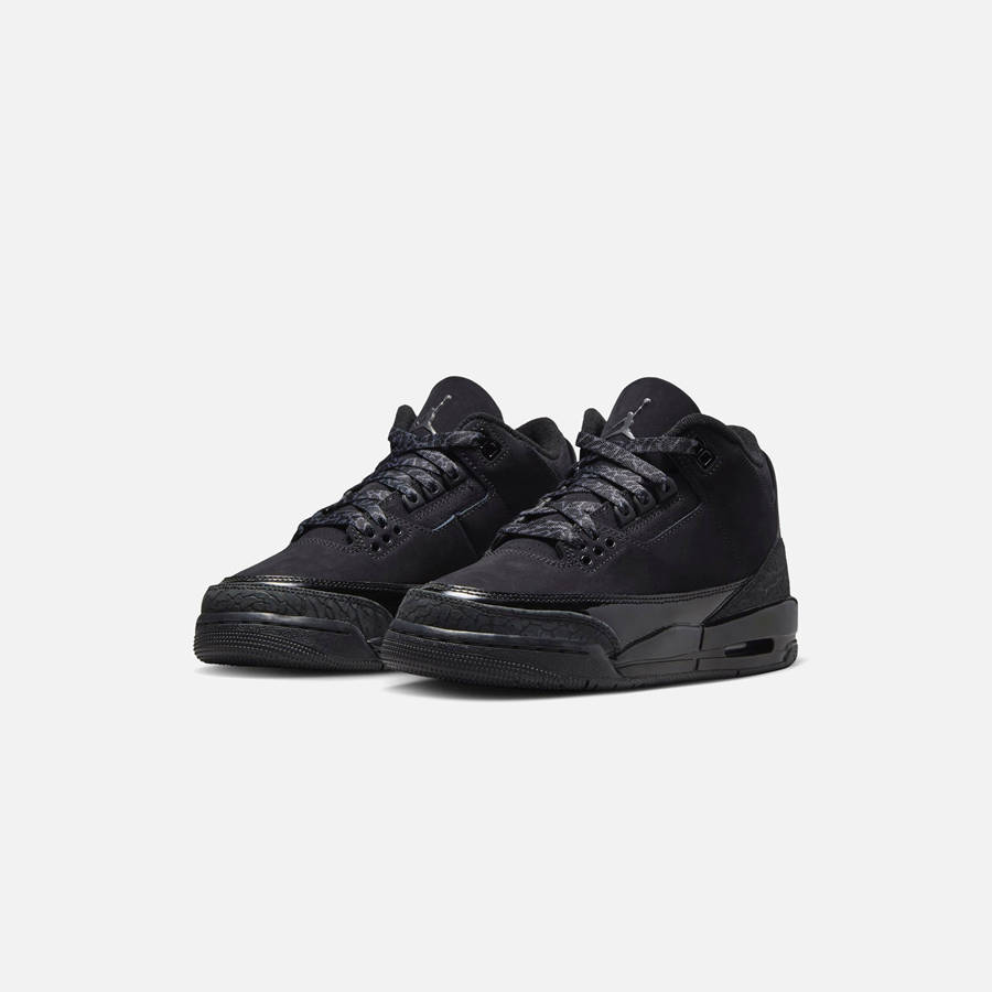 Black / Dark Grey Kids' Kith Jordan GS Air Jordan 3 Retro Sneakers | 1348-BOKDS