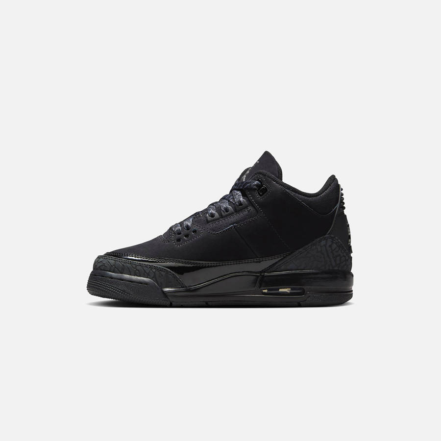 Black / Dark Grey Kids' Kith Jordan GS Air Jordan 3 Retro Sneakers | 1348-BOKDS