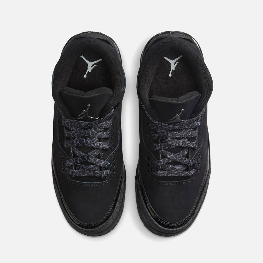 Black / Dark Grey Kids' Kith Jordan GS Air Jordan 3 Retro Sneakers | 1348-BOKDS