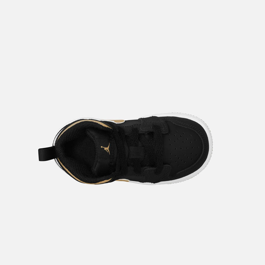 Black / Gold / White Kids' Kith Nike Air Jordan Toddler 1 Mid Sneakers | 1076-JMYZX