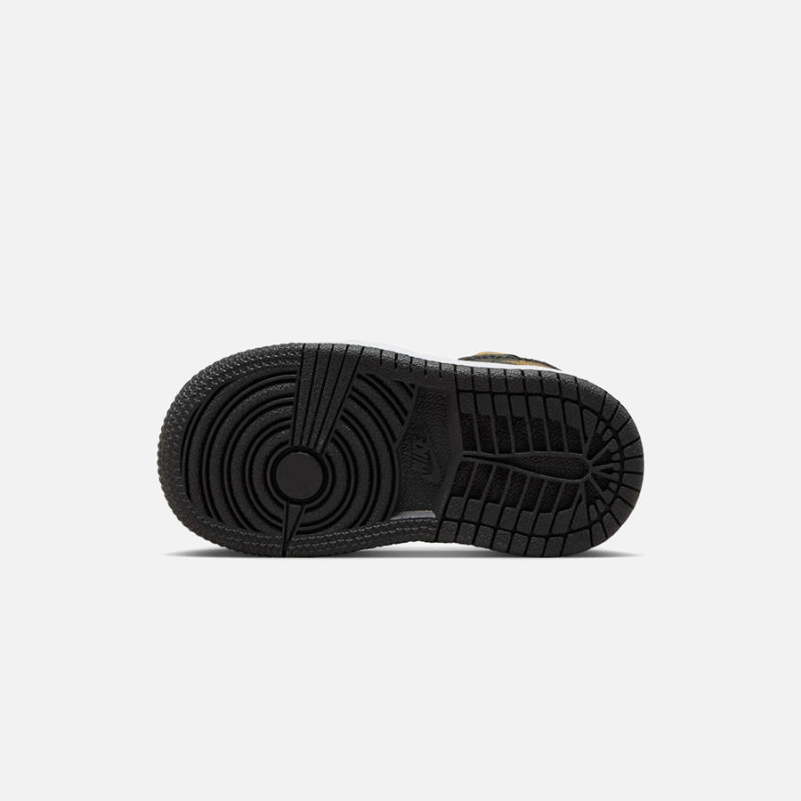 Black / Gold / White Kids' Kith Nike Air Jordan Toddler 1 Mid Sneakers | 1076-JMYZX