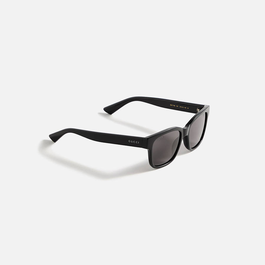 Black / Grey Men Kith Gucci Square Sunglasses | 1350-DCULN