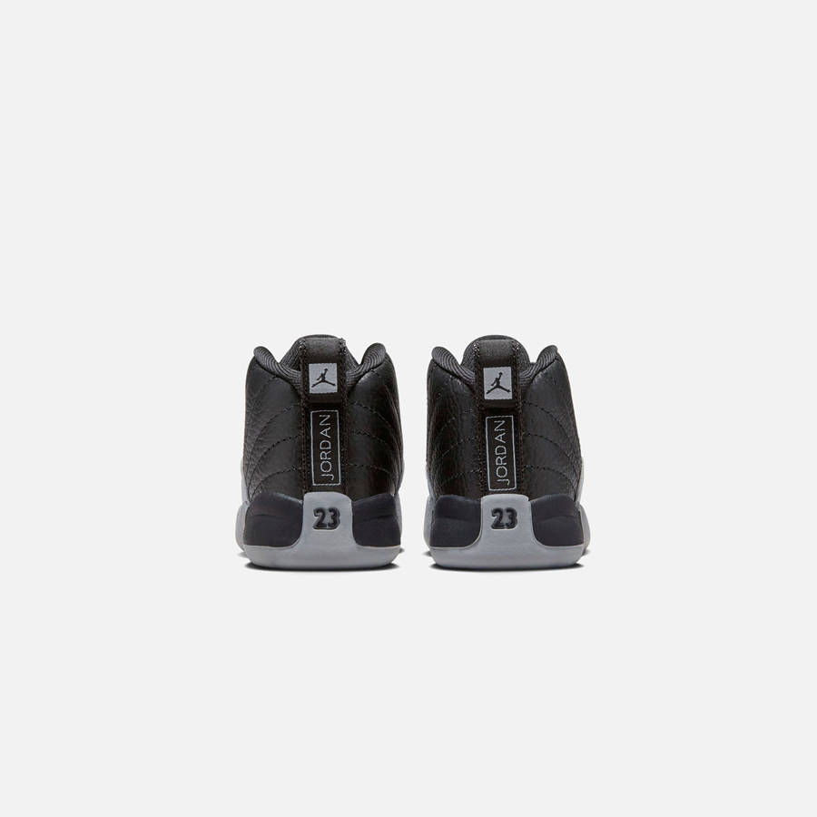 Black / Grey / White Kids' Kith Jordan TD Air Jordan 12 Sneakers | 5103-FWMQC